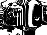 Tovární reklamní kresba motoru BMW 600 ccm SV.
