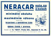 Z reklamy, uveřejněné v časopisu MOTOR (Motocykl), je zřejmé, že v roce 1929 už nebyl generálním zástupcem Neracaru pro Československo ing. Mařík, ale R. Todt, Praha XIX., Dejvická třída čís. 46, který hledal další zástupce.