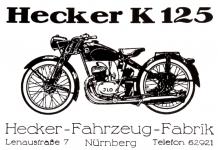 Hecker K 125 - reklamní pérovka