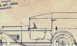 Nabídková kresba nákladní verze vozu Aero od zástupce A. Wenke a syn z Jaroměře.