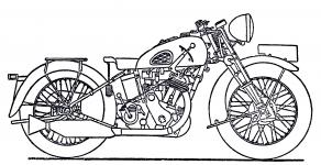 TIZ AM 600 v názorné kresbě, tak jak se objevil v našem poválečném motoristickém tisku.