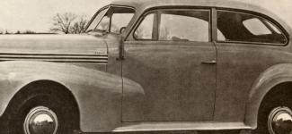 Tovární snímek limuzíny Opel Kapitän ve dvoudvéřovém provedení LZ, pořízený v prosinci 1938
