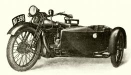 BD se sidecarem z časopisu Motor Revue 1928