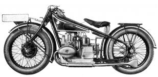 BMW typ R 63 - model 1929, zkladn proveden bez elektrickho osvtlen.