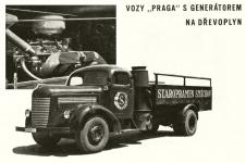 Přesto, že sériová výroba typu NDgs nebyla ve válečných letech automobilce Praga povolena, neváhala firma fotografie prototypu využít aspoň pro reklamu. V tomto letáku je snímek vozu z levé strany doplněn i pohledem pod kapotu.