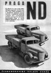 Reklama na nákladní typ Praga ND, uveřejněná automobilkou ve válečných letech.