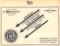 Reklama, uveřejněná v časopisu Motor Revue 1928 a 1929.