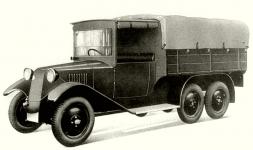 Jeden ze tří prototypových vozů Tatra 26 z roku 1926, který ještě měl  dvouválcový motor z osobního typu Tatra 12.