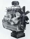 Originální rakouský motor Steyr WD 413 na vyobrazení z reklamního prospektu – pohled z pravé strany.