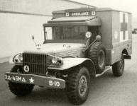 Sanitní nástavba na bázi WC 51 - řadu těchto vozů po válce používala rakouská armáda.