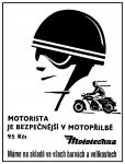 Dobová reklama Mototechny – přilby za 95,- Kč.