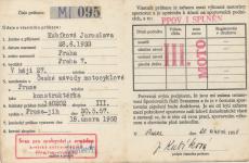 Licence III.výkonnostní třídy Jarky Brutarové (tehdy provdané Kubíkové).