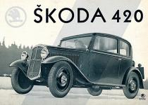 Prospekt vozu �koda 420 Standard z roku 1933 - p�edch�dce pozd�j��ho typu Popular (archiv Ho���lek)