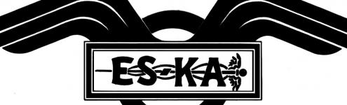 ESKA - emblm se stylizovanm oboustrannm kdlem.