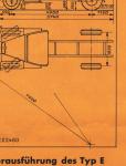 Schematick rozmrov nrt a nmeck popis specilnho proveden vozu MAN typu E s jednoduchou mont zadnch kol.