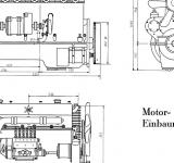 Zstavbov rozmry pouitho estivlcovho Diesel-motoru Henschel typ S (licence Lanova).