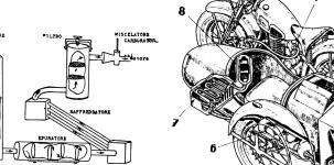 Schema dřevoplynového pohonu motocyklu.