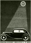 Dobová reklama z tisku, uveřejněná v roce 1934.
