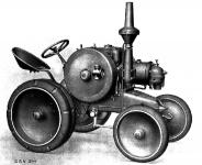 1921 - Prvn typ traktoru Lanz - Bulldog (konstrukce Fritz Huber) v silninm proveden.