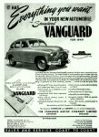 Prospekt z roku 1949, pedstavujc nov tydvovm Vanguard, co znamenalo pedvoj nebo prkopnk