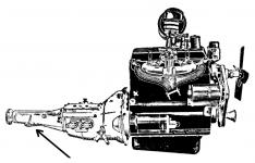 Motor byl v prospektech Standardu vyobrazen opravdu jen schematicky. Pesto je ale dobe zejm nstavec pevodovky, uvnit kterho byl dilatan drkov hdel s posuvn uloenm unaeem kardanu.