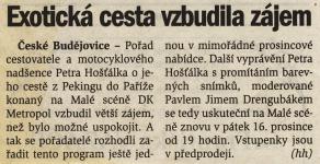 zpr�va Hanky Hosnedlov� z prosince 2005